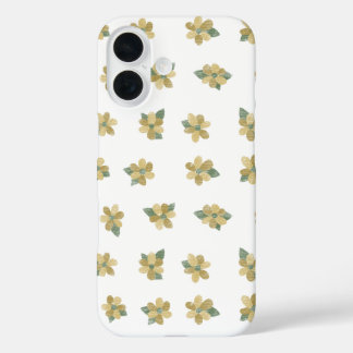 黄色のフローラ電話ケース iPhone 16ケース