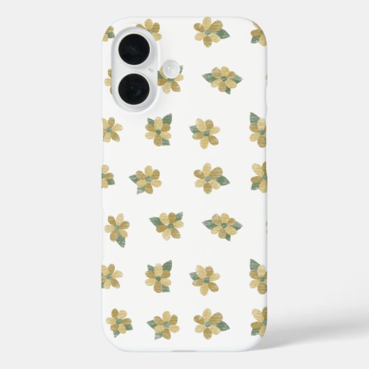 黄色のフローラ電話ケース Case-Mate iPhoneケース (裏面)