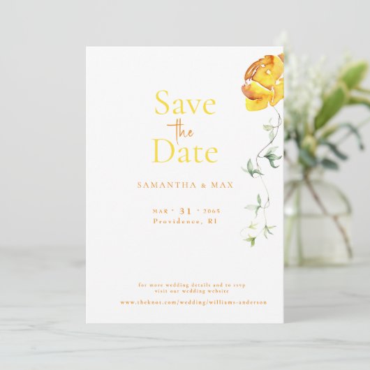 黄色のフローラ2つの米国の写真の日付を保存 セーブザデート (スタンド正面)