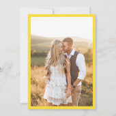 黄色のフローラ2つの米国の写真の日付を保存 セーブザデート (裏面)