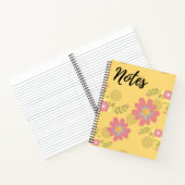 黄色のフローラ ノートブック (内部)