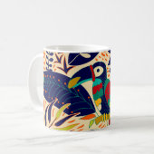 黄色のフローラ:明るい熱帯壁紙 コーヒーマグカップ (正面左)