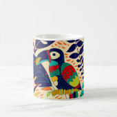 黄色のフローラ:明るい熱帯壁紙 コーヒーマグカップ (中央)