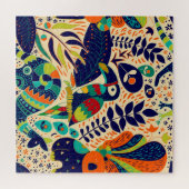 黄色のフローラ：明るい熱帯壁紙 ジグソーパズル (横)