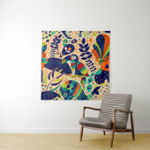 黄色のフローラ：明るい熱帯壁紙 タペストリー (インサイチュ)