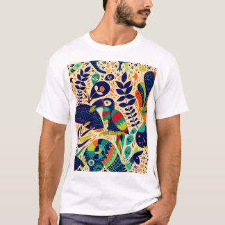 黄色のフローラ:明るい熱帯壁紙 Tシャツ