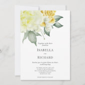黄色のフローラ | 結婚s 招待状 (正面)