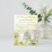 黄色のフローラ|葬儀|追悼式 招待状 (スタンド正面)