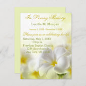 黄色のフローラ|葬儀|追悼式 招待状 (正面/裏面)