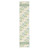 黄色のブデガー模様 ショートテーブルランナー (正面)