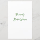 黄色のブライダルシャワー単語スクランブルゲーム (裏面)