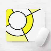 黄色のブルズアイ マウスパッド (マウス)