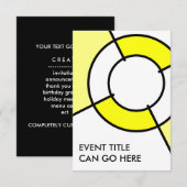 黄色のブルズアイ 招待状 (正面/裏面)