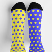黄色のブルーソックス、水玉模様または選択カラー ソックス (上部)