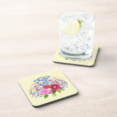黄色のプラスチックの花束 コースター (右側)