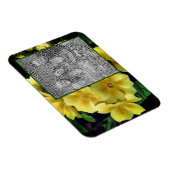 黄色のプリムローズの花あなたの写真を追加 マグネット (右側)