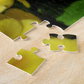 黄色のプリムローズフラワーオートンエフェクト ジグソーパズル (側面)