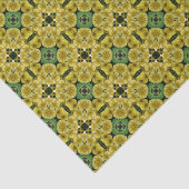 黄色のプリムローズ花の抽象芸術パターンの切り離し 薄葉紙 (詳細)