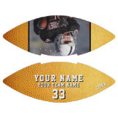 黄色のプレイヤー名番号チームフォト アメリカンフットボール (パネル)
