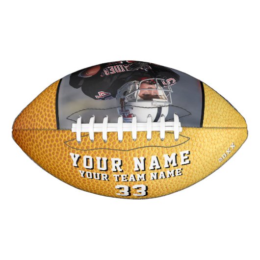 黄色のプレイヤー名番号チームフォト アメリカンフットボール (正面)