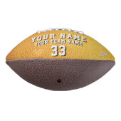 黄色のプレイヤー名番号チームフォト アメリカンフットボール (回転270)