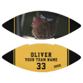 黄色のプレイヤー名番号チームフォト アメリカンフットボール (パネル)