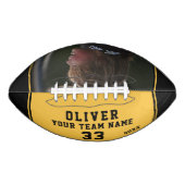 黄色のプレイヤー名番号チームフォト アメリカンフットボール (正面)