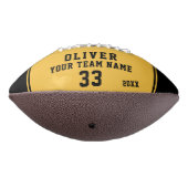 黄色のプレイヤー名番号チームフォト アメリカンフットボール (回転270)