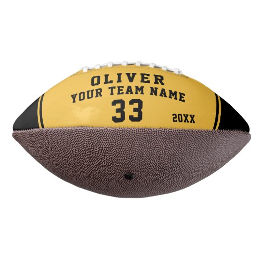 黄色のプレイヤー名番号チームフォト アメリカンフットボール (回転270)