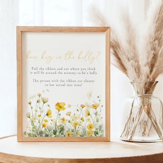 黄色のベビーで開花ワイルドフラワーベリーサイズゲーム ポスター