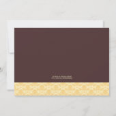 黄色のベビーカーと風船のベビーシャワー 招待状 (裏面)