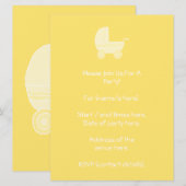 黄色のベビーカー 招待状 (正面/裏面)