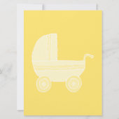 黄色のベビーカー 招待状 (裏面)