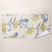 黄色のベリーと秋のシームレスなパターンヴィンテージ バスタオル (バスタオル)