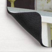 黄色のベンチと枕 – マーサのブドウ畑 マウスパッド (コーナー)