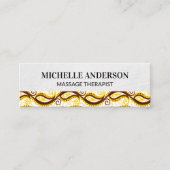 黄色のペイズリーパターン スキニー名刺 (正面)