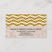 黄色のペイズリーパターン |テクスチャウォール 名刺 (裏面)