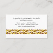 黄色のペイズリーパターン 名刺 (裏面)