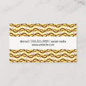 黄色のペイズリーパターン 名刺 (裏面)