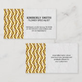 黄色のペイズリーパターン 名刺 (正面/裏面)