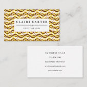 黄色のペイズリーパターン 名刺 (正面/裏面)