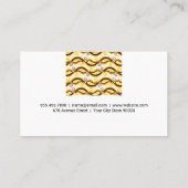 黄色のペイズリーパターン 名刺 (裏面)