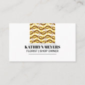 黄色のペイズリーパターン 名刺 (正面)