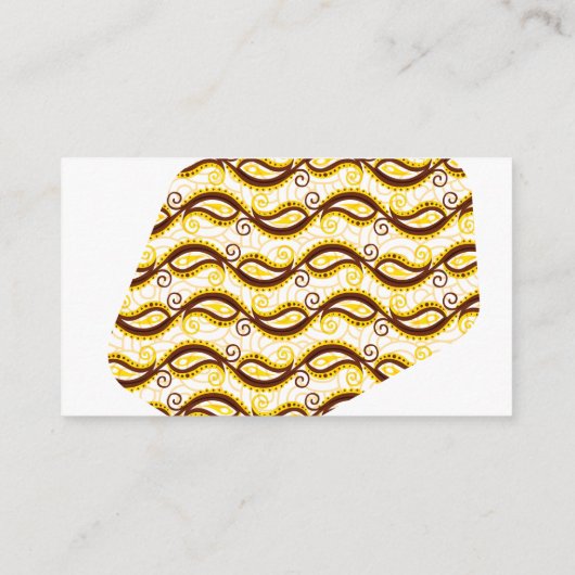 黄色のペイズリーパターン 名刺 (裏面)