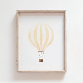 黄色のホットエアバルーンのベビー部屋装飾ポスター ポスター