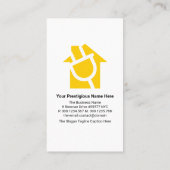 黄色のホームバルブ電源プラグMotif電気技師 名刺 (裏面)