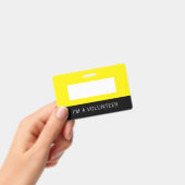 黄色のボランティアネームバッジ バッジ (手持ち)
