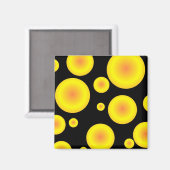 黄色のボール マグネット (正面/裏面)