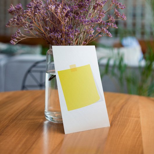 黄色のポストItメモ招待状 招待状