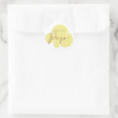 黄色のポップコーンポップ・アートのカーネルに対応 ラウンドシール (バッグ)